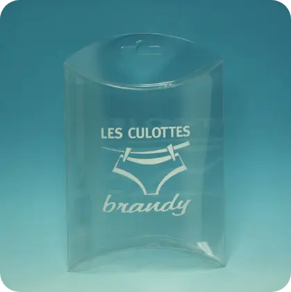 Astuccio trasparente in plastica con stampa personalizzata per settore moda e accessori – produzione Seriplast.