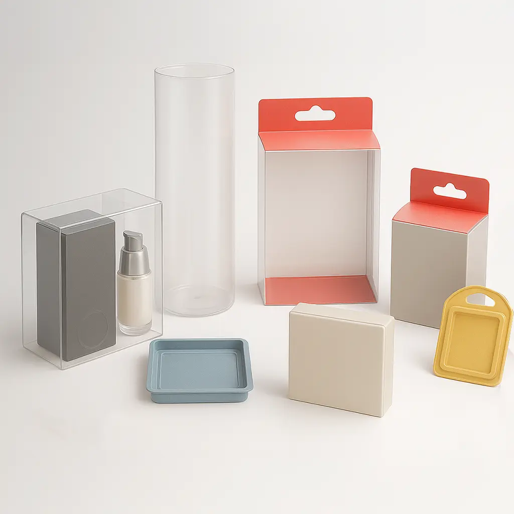 Astucci e scatole termoformate trasparenti per packaging cosmetico e retail – produzione Seriplast Firenze