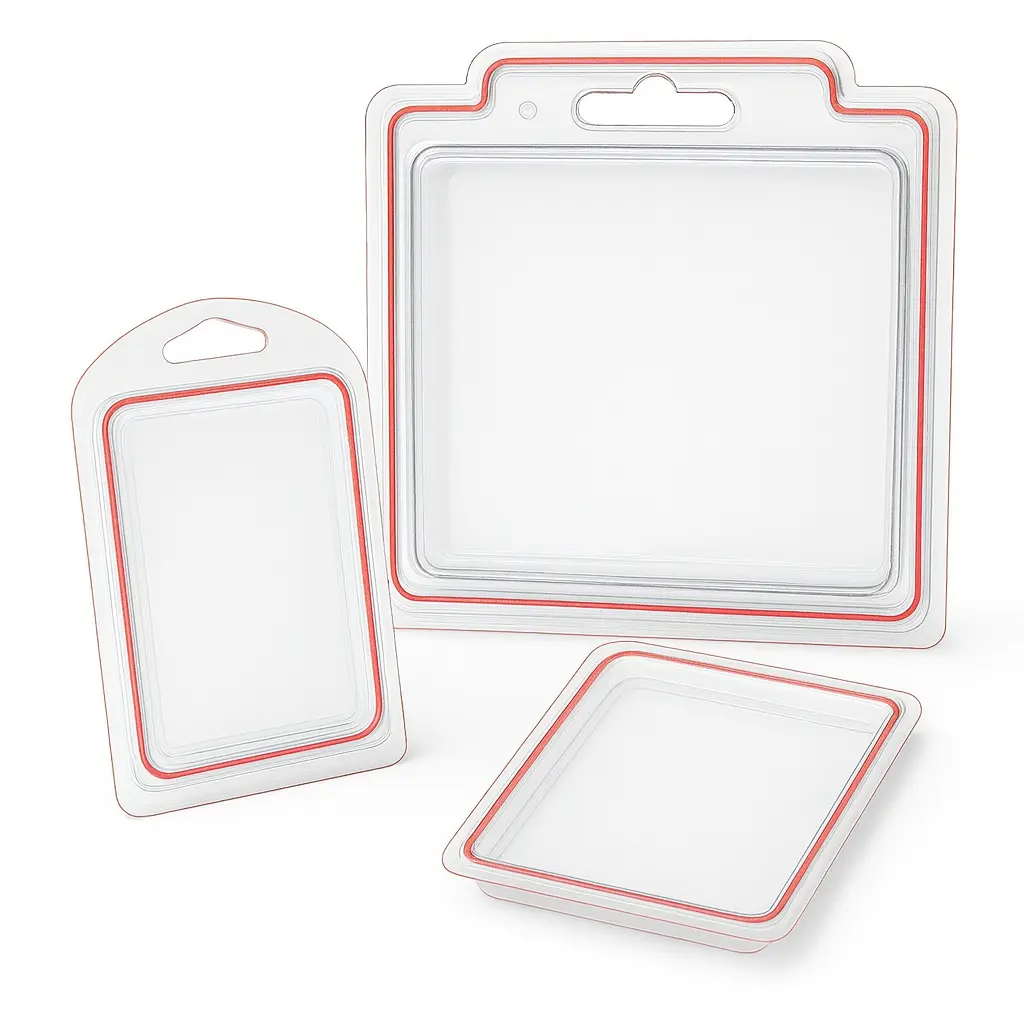 Blister bivalva trasparenti personalizzati per prodotti cosmetici e piccoli accessori – Seriplast Firenze