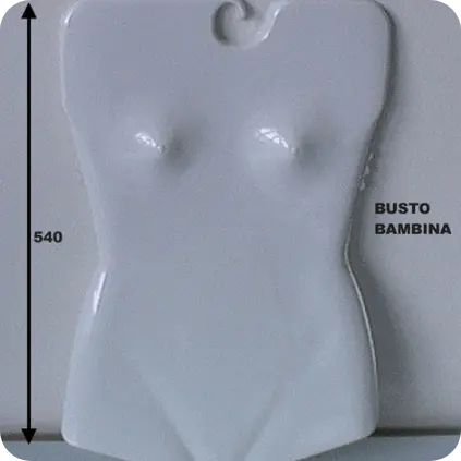 Busto portacostume bambina altezza 540 mm in plastica termoformata – Seriplast Firenze