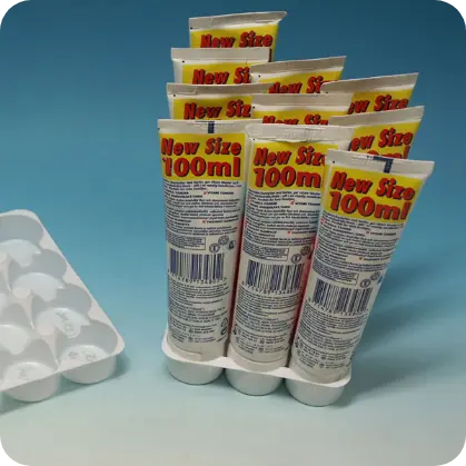 Display in plastica per tubetti formato 100 ml – vassoio espositivo Seriplast