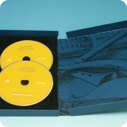 Interno termoformato per confezione CD doppio, realizzato da Seriplast Firenze