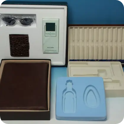Alloggiamenti termoformati per confezioni regalo e prodotti cosmetici Seriplast