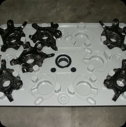 Vassoio tecnico termoformato per componenti meccanici – produzione SERIPLAST Firenze