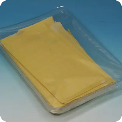 Vaschetta rettangolare trasparente per pasta fresca alimentare termoformata da Seriplast Firenze